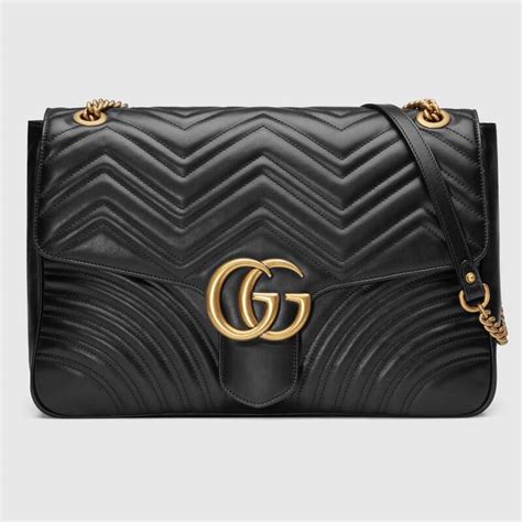 gucci gg marmont black shoulder bag|gucci marmont large shoulder bag.